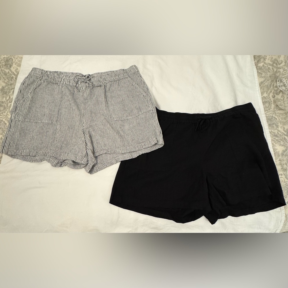 EUC 2 Pairs - J.Crew Factory Linen-blend Shorts (XL)